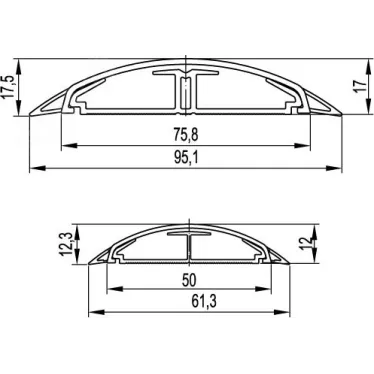 Канал напольный 50x12 белый