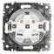 Розетка Intro Accent 6-203-01 2P+E Schuko с крышкой, 16А-250В, IP20, СУ, AL/CU, белый