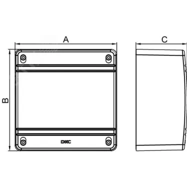 Коробка распределительная в кабель-канал 151х151х75 мм SDN2