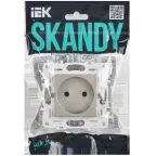 SKANDY Розетка без заземления без защитных шторок 10А SK-R02Sh шампань IEK