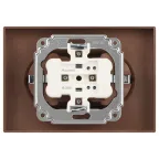 Розетка Intro Accent 6-205-07 , 2X2P+E Schuko, 16А-250В, IP20, СУ, AL/CU, графит