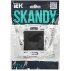 SKANDY Розетка без заземления без защитных шторок 10А SK-R02Bl черный IEK
