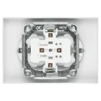 Розетка Intro Accent 6-205-01 2X2P+E Schuko, 16А-250В, IP20, СУ, AL/CU, белый