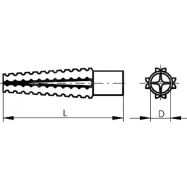 Металлический дюбель для газобетона 10x60