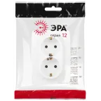 Розетка Серия 12 12-2106-01М , 2X2P+E Schuko, 16А-250В, белый матовый