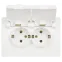 Розетка Intro Style 7-210-01 2х2P+E Schuko с крышкой штор., 16А-250В, СУ, IP44, белый