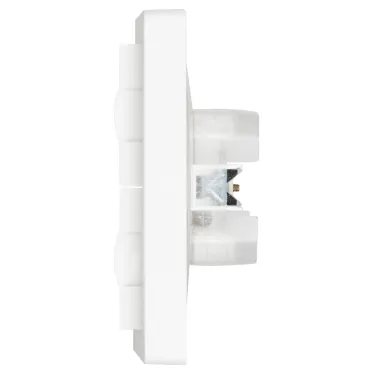 Розетка Intro Style 7-210-01 2х2P+E Schuko с крышкой штор., 16А-250В, СУ, IP44, белый