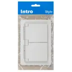Розетка Intro Style 7-210-01 2х2P+E Schuko с крышкой штор., 16А-250В, СУ, IP44, белый