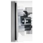 FORTE@PIANO Розетка 1-местная с заземлением с защитными шторками и крышкой винтовое крепление 16А IP44 FP521 сталь IEK