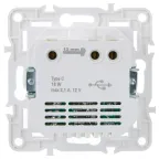 SKANDY Розетка с заземлением с защитными шторками 16А с USB C 18Вт SK-R17W арктический белый IEK