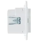 SKANDY Розетка с заземлением с защитными шторками 16А с USB C 18Вт SK-R17W арктический белый IEK