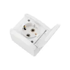 Розетка одноместная (керамика) INDUSTRIAL IP54 с заземлением, о/у, белая