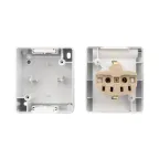 Розетка одноместная (керамика) INDUSTRIAL IP54 с заземлением, о/у, белая