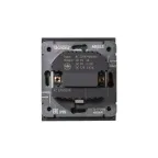 Розетка STRONG одинарная с/з скрытой установки з/ш 16А с USB A+C быстрой зарядки 5В/3А механизм антрацит