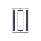 Шкаф Uniprom. 48U-750/1200. боковые панели 4шт. черный