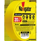 Изолента ПВХ желтая 19мм 20м Navigator NIT-A19-20/Y