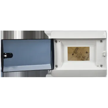 Корпус пластиковый навесной на 6 модулей ЩРН-П-6 IP41 UNION Compact черная прозрачная дверь