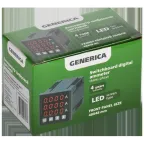 Амперметр цифровой щитовой трехфазный 48х48мм LED GENERICA