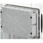 Корпус пластиковый встраиваемый на 12 модулей ЩРВ-П-12 IP41 UNION Compact черная прозрачная дверь