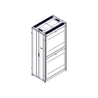 Шкаф Uniprom. 48U-750/1200. боковые панели 4шт. черный