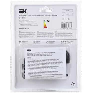 Комплект светодиодной подсветки ''Сделай сам'' (лента LED 5м LSR-2835W60-4,8-IP20-12В + драйвер + выключатель) IEK