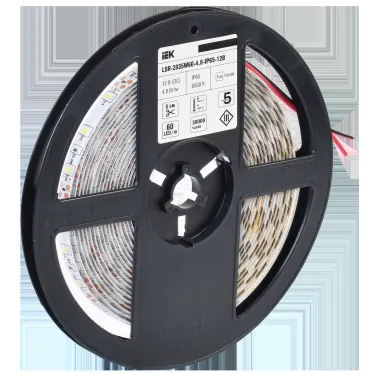 Лента светодиодная 5м LSR-2835W60-4,8-IP65-12В IEK