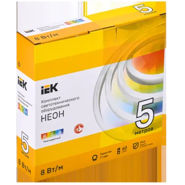 Комплект светодиодной подсветки ''Неон'' (лента LED 5м LSR5-5050RGB60-8-IP65-220В + драйвер) IEK