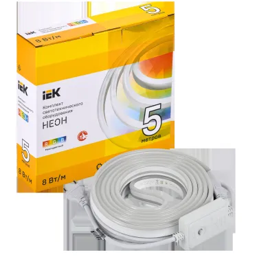 Комплект светодиодной подсветки ''Неон'' (лента LED 5м LSR5-5050RGB60-8-IP65-220В + драйвер) IEK