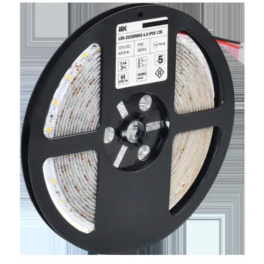 Лента светодиодная 5м LSR-2835WW60-4,8-IP65-12В IEK
