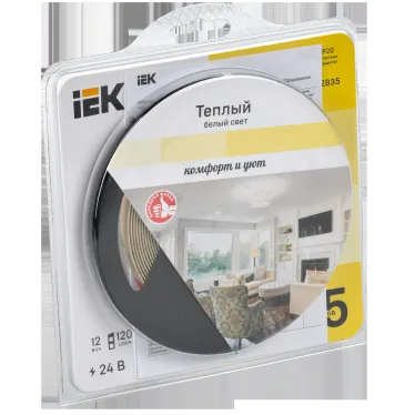 Лента светодиодная 5м LSR-2835WW120-12-IP20-24В IEK