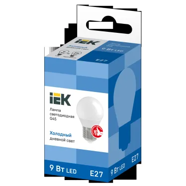 Лампа светодиодная G45 шар 9Вт 230В 6500К E27 IEK