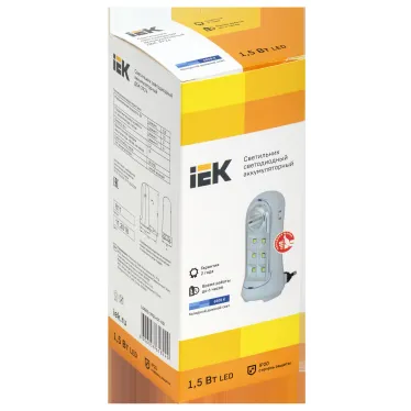 Светильник ДБА 3924 аккумулятор 3ч 1,5Вт IEK
