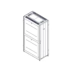 Шкаф Uniprom. 42U-600/1070. боковые панели 4шт. черный