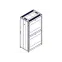 Шкаф Uniprom. 48U-750/1200. боковые панели 4шт. черный