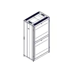 Шкаф Uniprom. 48U-750/1200. боковые панели 4шт. черный