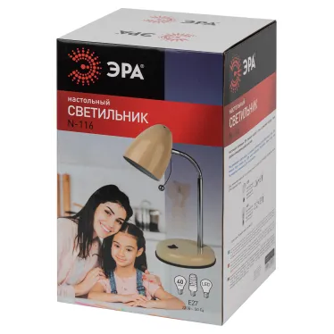 Светильник настольный N-116-Е27-40W-BG бежевый (16/96)