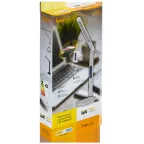 LIGHTING Светильник светодиодный настольный 2011 7Вт на подставке QI-заряд USB-выход кожа белый IEK
