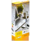 LIGHTING Светильник светодиодный настольный 2011 7Вт на подставке QI-заряд USB-выход кожа черный IEK