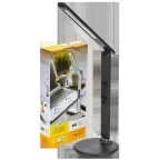 LIGHTING Светильник светодиодный настольный 2011 7Вт на подставке QI-заряд USB-выход кожа черный IEK