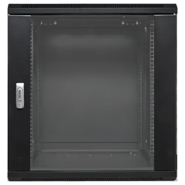 Шкаф настенный 19' TERACOM PRO 12U 600х600 мм дверь стеклянная с замком-ручкой чёрный