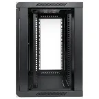 Шкаф настенный 19' TERACOM PRO 12U 600х600 мм дверь стеклянная с замком-ручкой чёрный