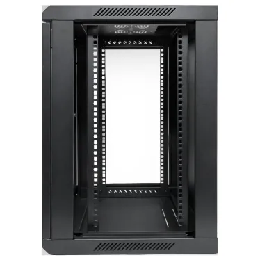 Шкаф настенный 19' TERACOM PRO 12U 600х600 мм дверь стеклянная с замком-ручкой чёрный