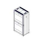 Шкаф Uniprom. 48U-750/1200. боковые панели 4шт. черный
