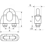Зажим для стального троса M3