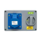 Розетка с блокировкой и выключателем 1413 2Р+РЕ 16А 220В IP44