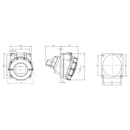 Розетка скрытой установки с наклоном IP67 16А 2P+E 230В
