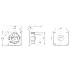 Вилка панельная прямая IP67 16А 2P+E 250В