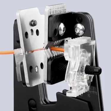Стриппер прецизионный со сменными фасонными ножами для ПТФЭ силикона Radox KapTon зачистка 15 25 4 6мм (AWG 15-10) L-195мм 2-компонентные рукоятки