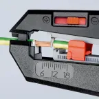 Стриппер автоматический зачистка 02-6мм (AWG 24-10) рез кабеля 25мм L-195мм рукоятки с зоной мягкого пластика для надежного хвата