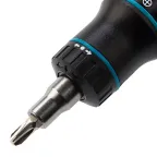 Отвертка-реверс + револ. механизм + биты., 11 пред., PH + SL + Torx + Hex, S2, 2к рукоятка